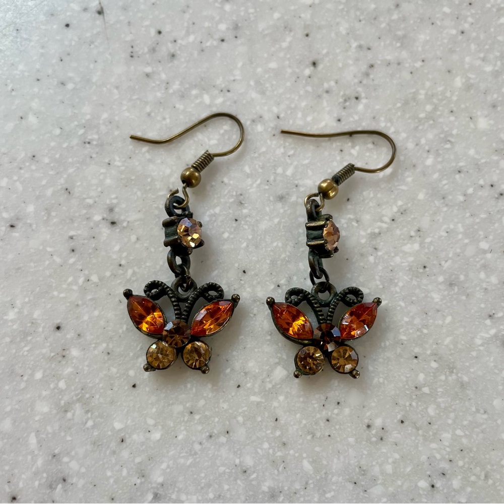 Tiny Vintage Butterfly Earrings